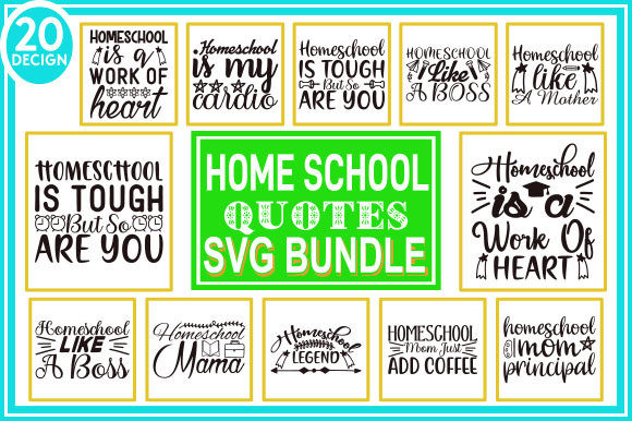 Homeschool Mom Quotes: Graphics for Crafts & Sales