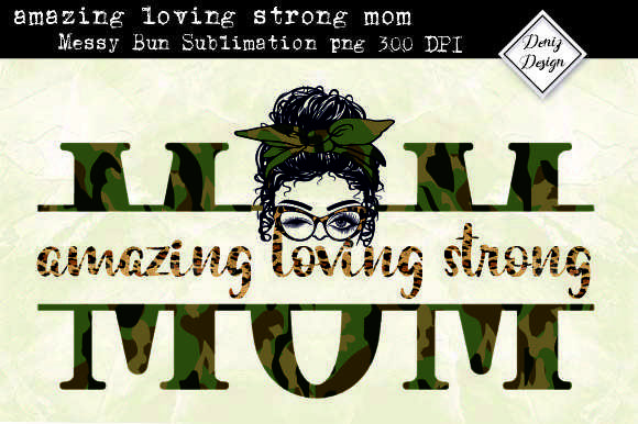 Mom Camoufl Sublimation Design for Crafts