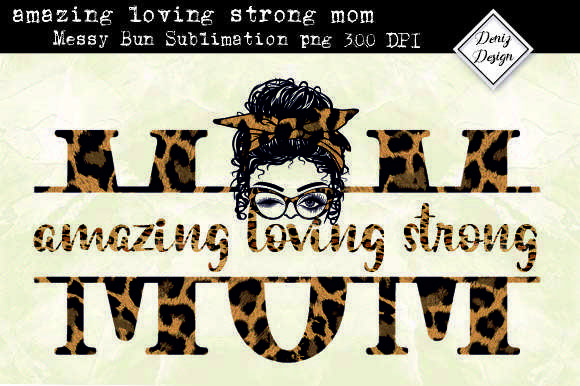 Mom Leopard Sublimation Design