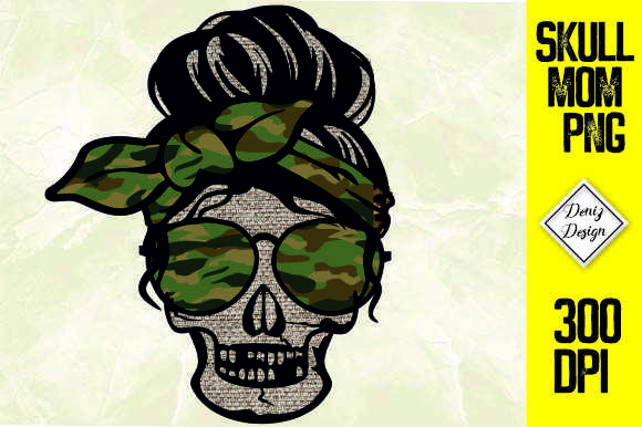 Mom Life Skull Camouflage Sublimation