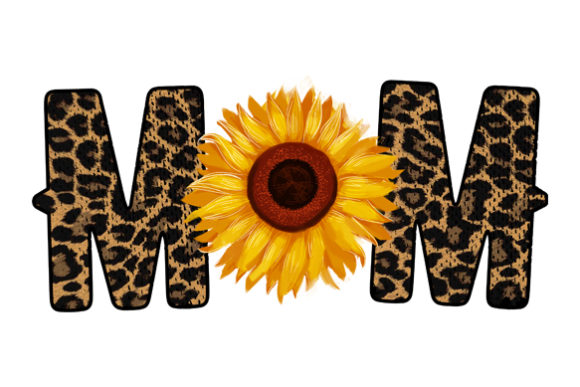 Sunflower Mom Cheetah Sublimation: Graphics for Crafts