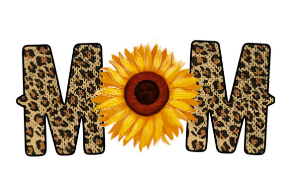 Sunflower Mom Leopard Graphics for Crafts & Blogs